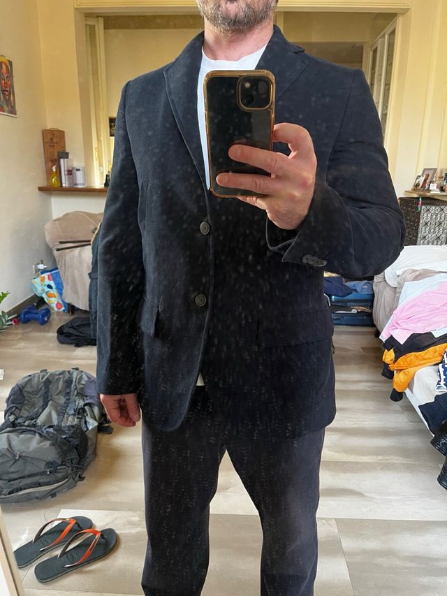 Giacca destrutturata blu