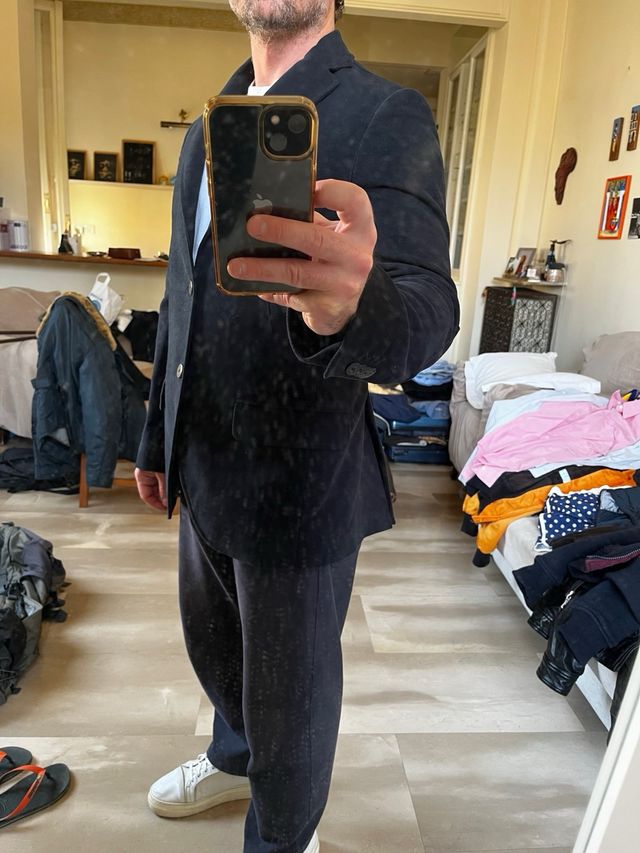 Giacca destrutturata blu