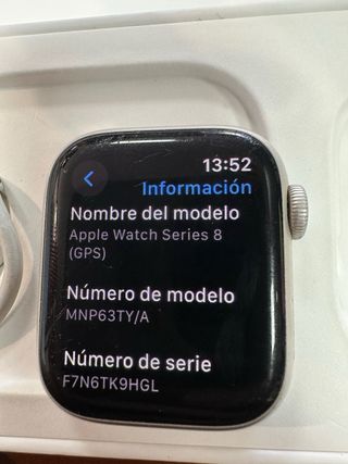 Apple Watch Series 8 Plata/Blanco#TK9HGL
