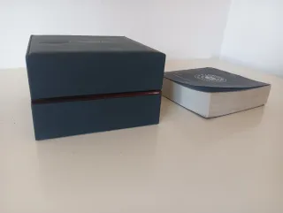 Caja Reloj Longines Azul + Libro Instrucciones