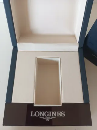 Caja Reloj Longines Azul + Libro Instrucciones