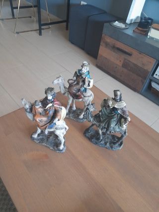 3 Reyes Magos con camello para Belén