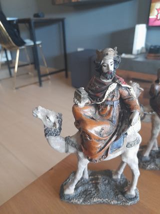 3 Reyes Magos con camello para Belén