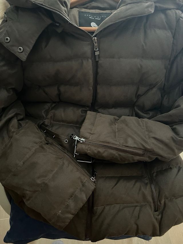 Chaquetón de la plumas de Zara