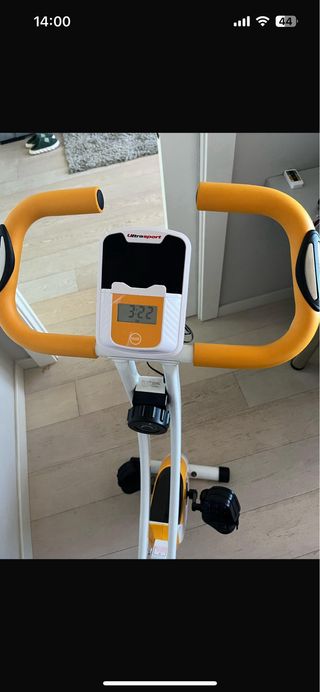 Bici Estática Amarillo y Blanco