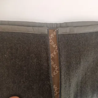 Falda Lana Mango Talla 36 Verde Oscuro, con forro