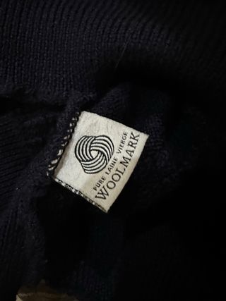 Jersey Trenzado Lacoste 100% Lana Azul Marino