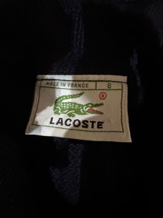 Jersey Trenzado Lacoste 100% Lana Azul Marino