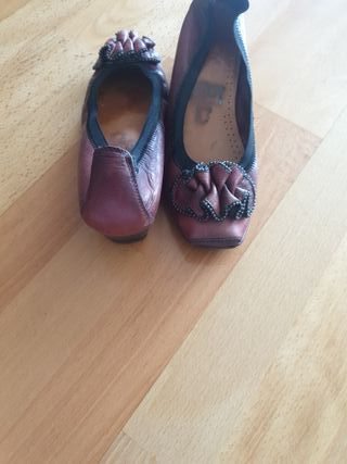 Zapatos cuña  5cm piel mujer talla 37