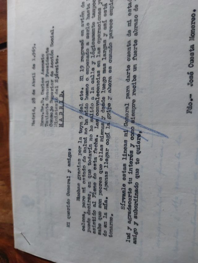 Firma  General Carlos  Cabanillas Guerra civil