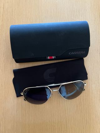 Gafas Carrera Aviador Originales Dorado Marrón