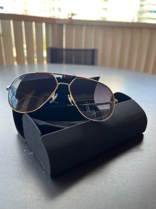 Gafas Carrera Aviador Originales Dorado Marrón