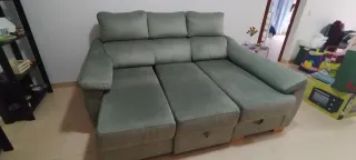 Sofá modular verde