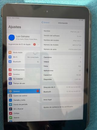 iPad mini 2 16GB Argento