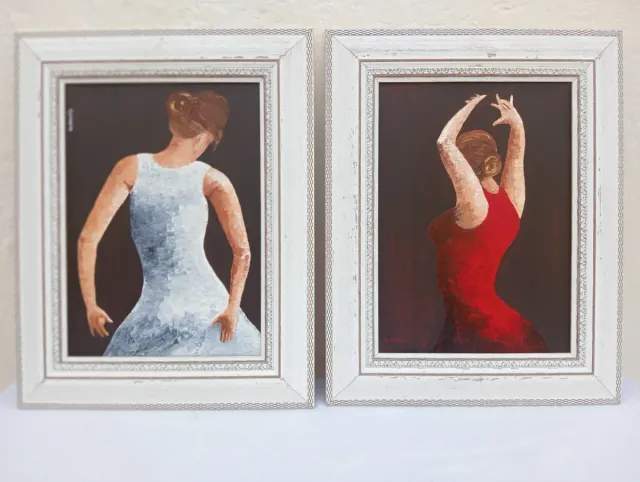 Pinturas al óleo de bailarinas (2)