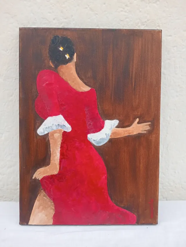 Pinturas al óleo de bailarinas (2)