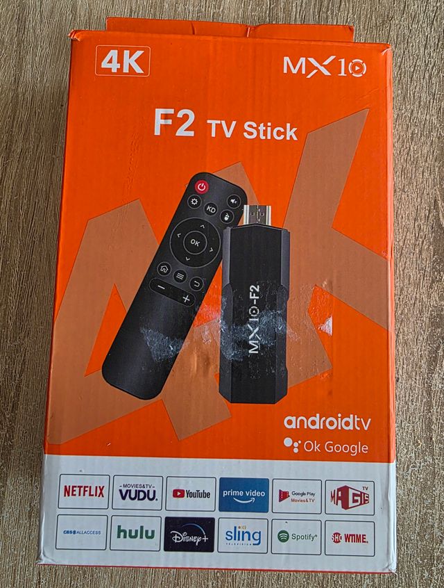TV Stick MX10 F2 4K Android TV