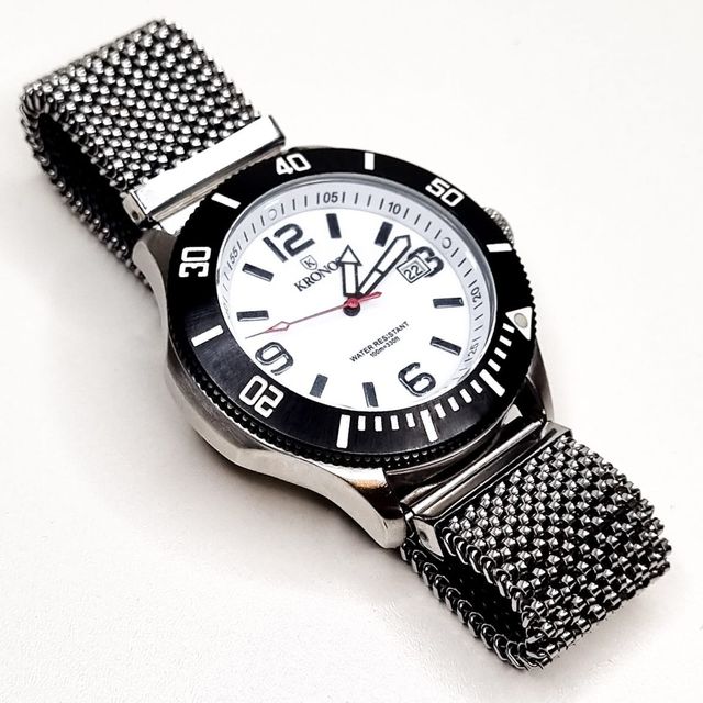 Reloj KRONOS Malla Milanesa Inox 10ATM
