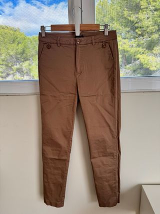 Pantalón recto Massimo Dutti marrón