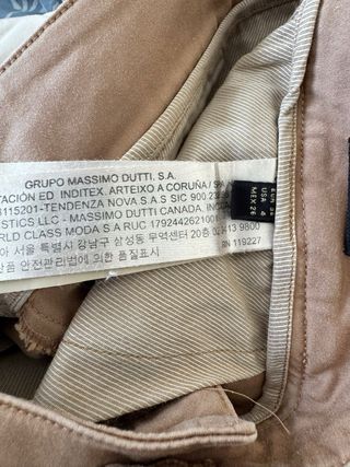 Pantalón recto Massimo Dutti marrón