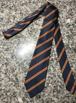 Corbata Archibald 100% seda azul y roja - Francia