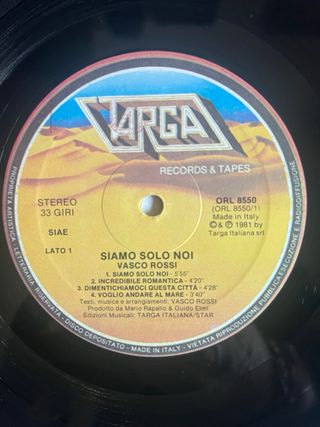Vasco Rossi - Siamo solo noi LP Ristampa 1984
