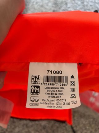 Chaleco salvavidas Lalizas - Usado 1 vez