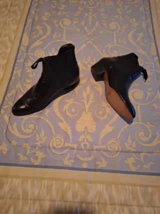 Botines Flamenco Piel Hombre Negros