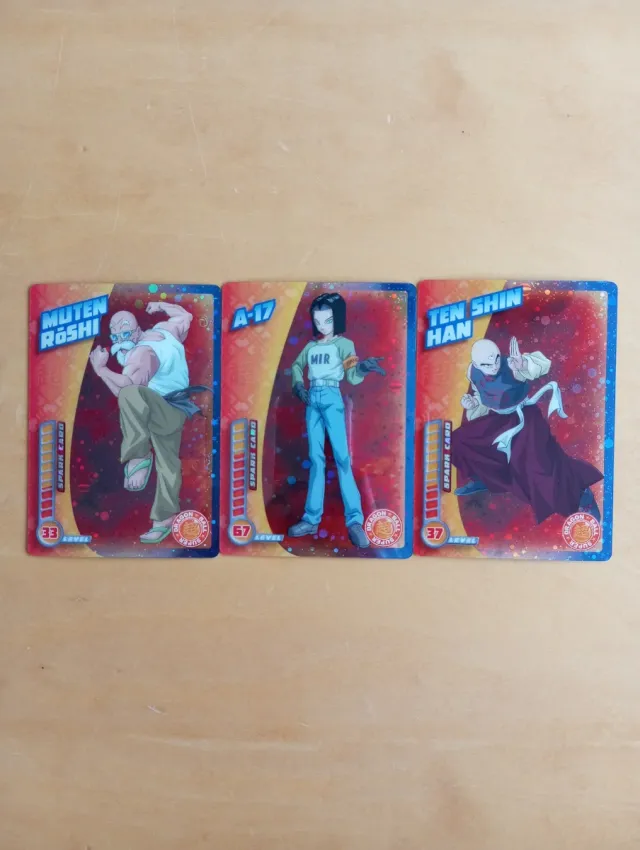 Cromos Dragon Ball Z - Muten Roshi, A-17, Ten Shin