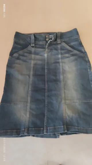 Falda tejana azul talla M
