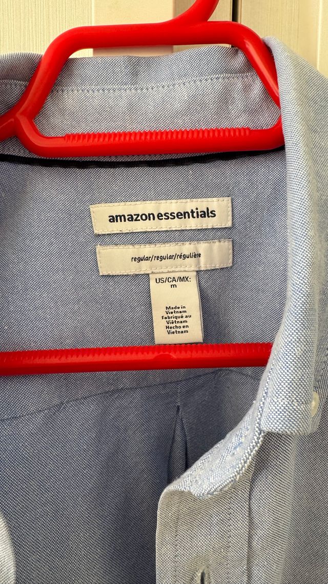 Camisa Oxford Algodón Amazon Essentials azul M
