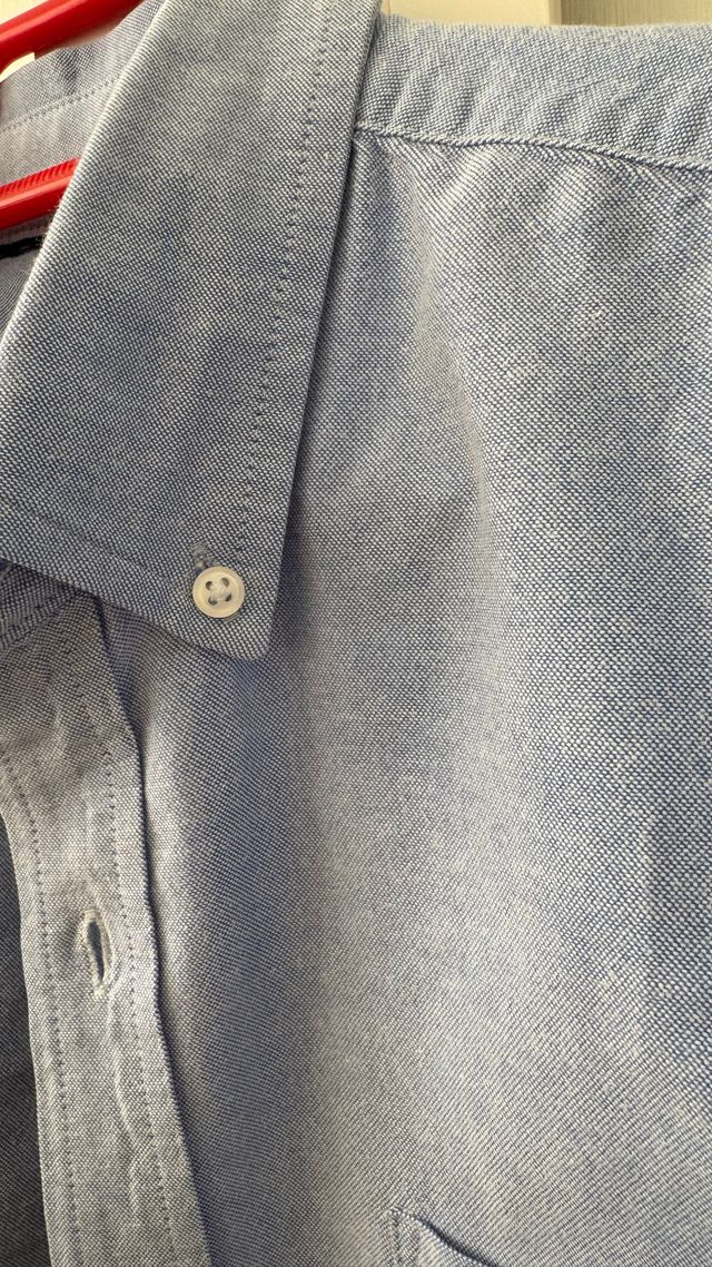 Camisa Oxford Algodón Amazon Essentials azul M