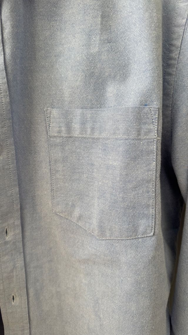 Camisa Oxford Algodón Amazon Essentials azul M