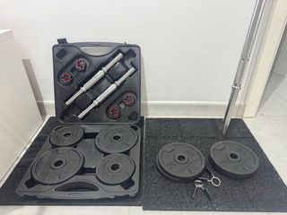 Maletín Mancuernas completo + Barra