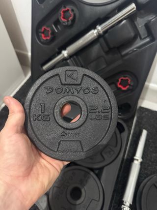 Maletín Mancuernas completo + Barra