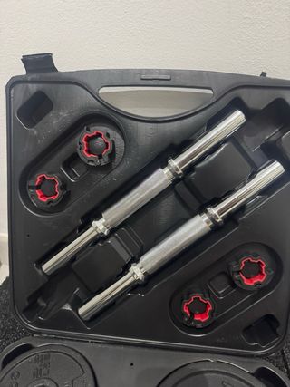 Maletín Mancuernas completo + Barra