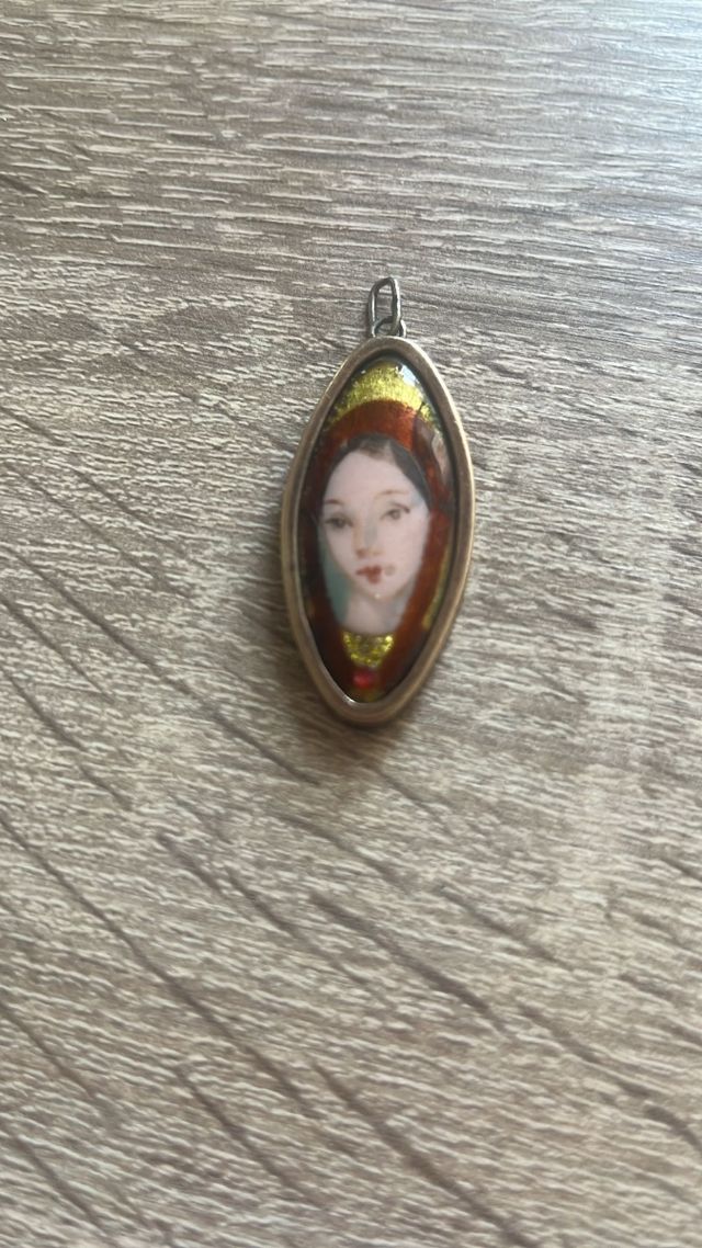 Colgante Plata Virgen Antiguo