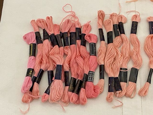 Marassine cotone ricamo Ancora