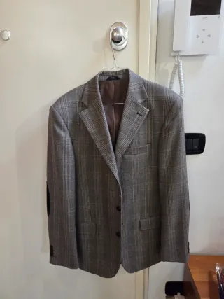 Giacca uomo a quadri marrone
Tessuto lan.campore