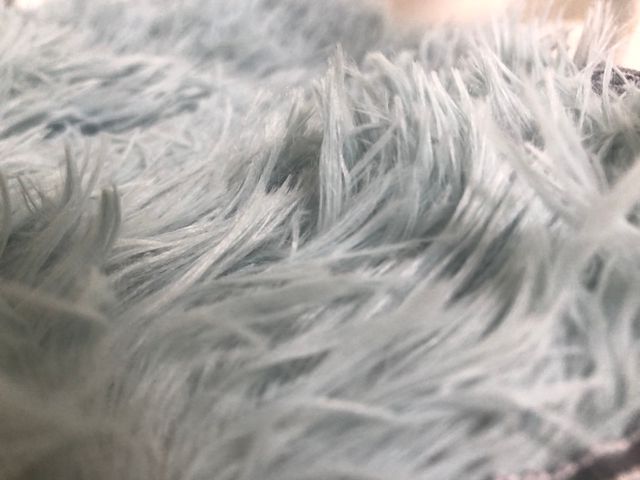 Tapete azul de cabelo comprido macio