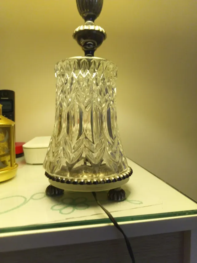 Lámpara Vintage Cristal y Metal