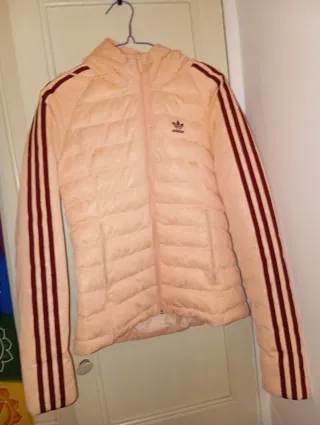 Anorak Adidas Rosa con Rayas