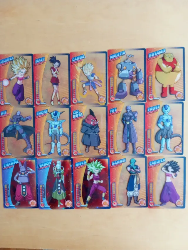 Cromos Dragon Ball - universo 6