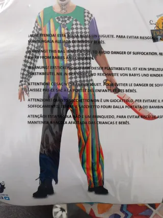 Disfraz Payaso Siniestro Talla Única