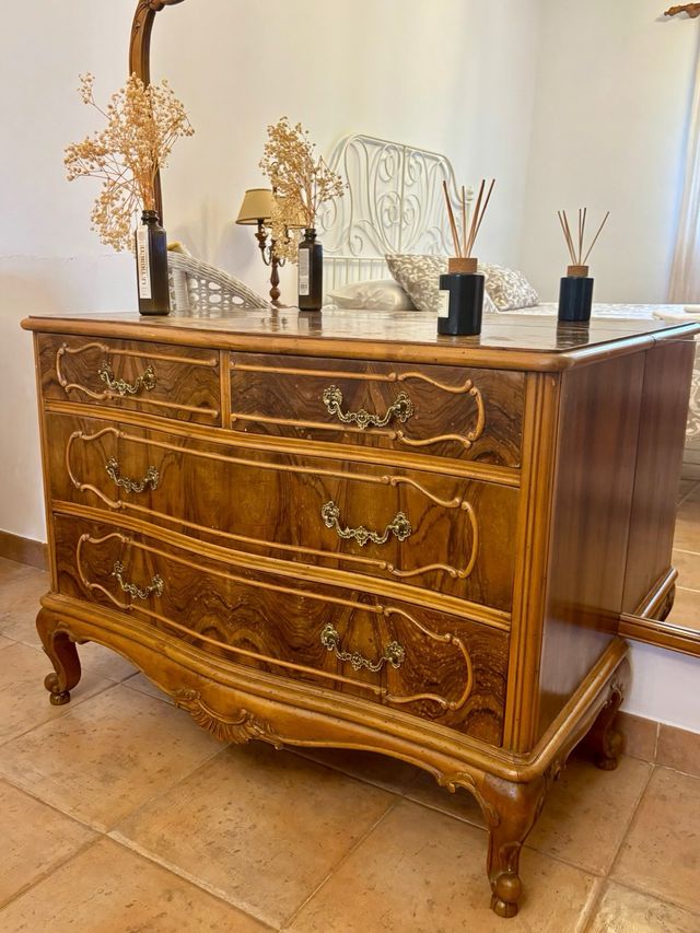 Cómoda Vintage Madera y Cristal