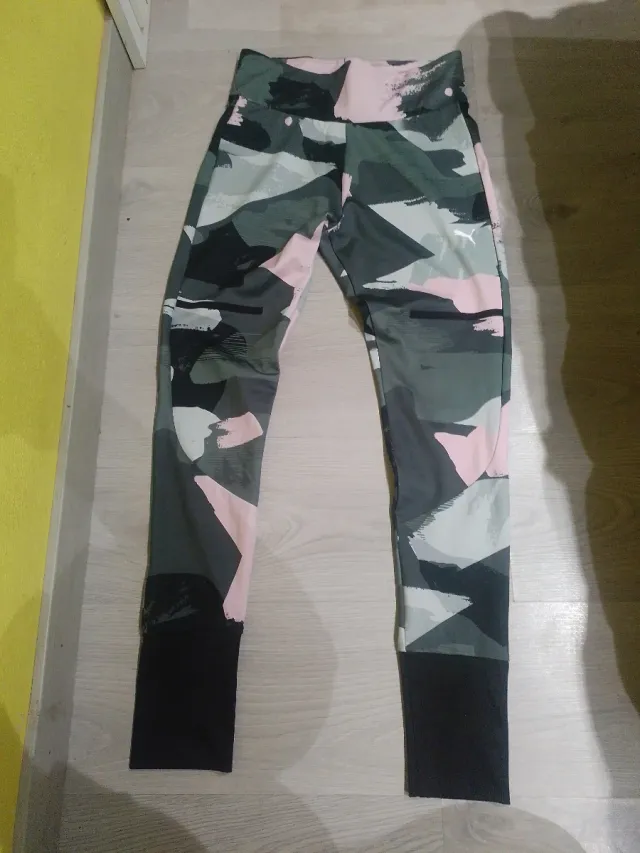 Mallas Puma Camuflaje Rosa y Verde