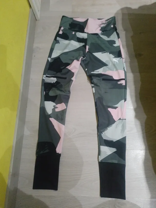 Mallas Puma Camuflaje Rosa y Verde