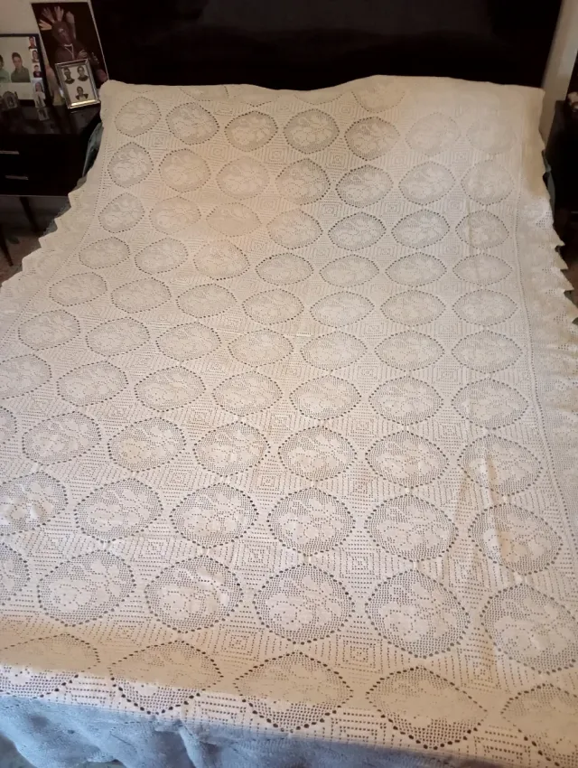 Colcha ganchillo blanca 80