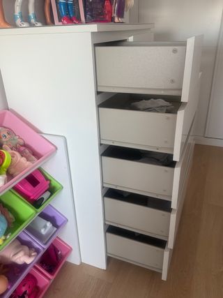 Cassettiera in legno di vetro bianco Ikea