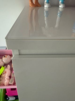 Cassettiera in legno di vetro bianco Ikea